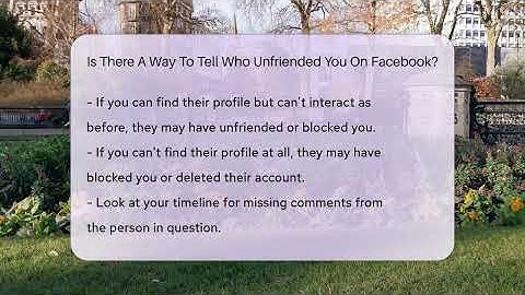 Is There A Way To Tell Who Unfriended You On Facebook? - Everyday-Networking