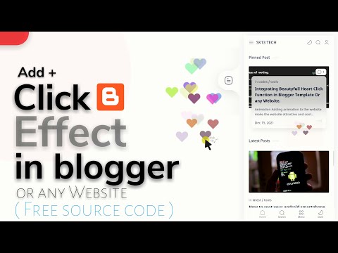 #Median_Ui Heart on click Effect | beautyfull heart effect for blogger and website. |🔥 CSS & HTML.