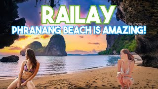 🇹🇭 4K Walk to Phranang Beach. Is it better than Railay Beach in Krabi?