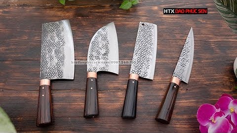 BỘ DAO BẾP CHỐNG DÍNH 1 MẶT CÁN MUN - HTX DAO PHÚC SEN