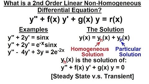 Differential Equation - Introduction (16 of 16) 2nd Order Differential Eqn. Linear Non-Homogeneous