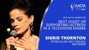 Sigrid Thornton wins Best Guest or Supporting Actress in a Television Drama at the 5th #AACTAs