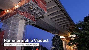 New bridge bearings required – refurbishment of the Hammermühle Viaduct
