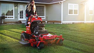 Wife's first time EVER on a Stand On Mower!