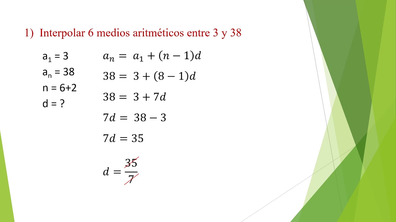 Interpola 3 Medios Aritmeticos Entre 21 Y 33 www.youtube.com