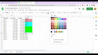 Create Timeline in Sheets (Google Sheets)