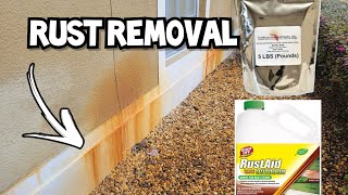 How to remove rust stains on house and sidewalks #rustremoval #softwashing #pressurewashing