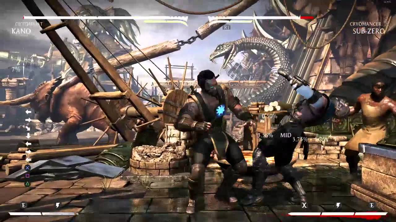 Mortal Kombat X kano 95 combo into 50/50 2 bars YouTube