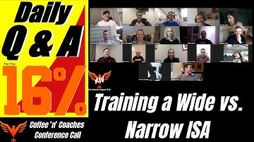 Training a Wide vs. Narrow ISA Archetype - Managing Uncertainty BillHartmanPT.com Q&A for The 16%