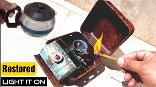 Rusty Gasoline Camping Stove Restoration - Swedish 1970's Optimus No. 8R