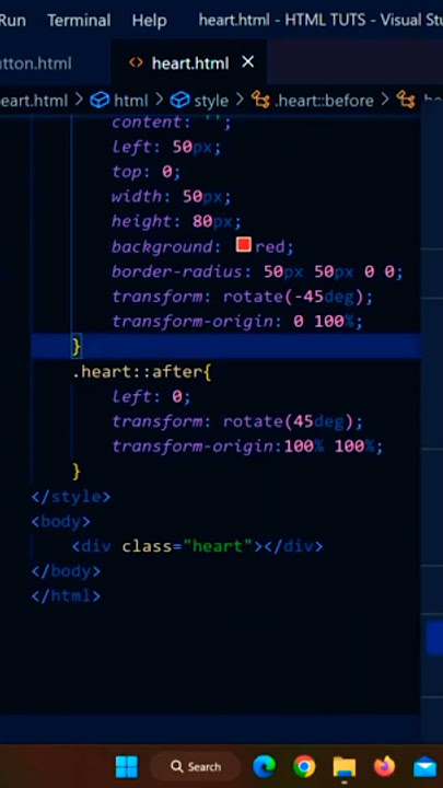 Love 💖 | html shots | coding status  | simple coding | #shots #html #coding #css # JavaScript
