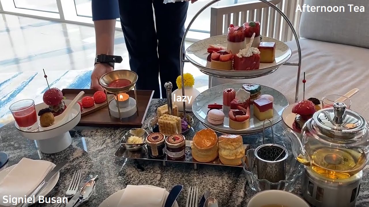 VLOG | 시그니엘부산 애프터눈티 Signiel Busan Afternoon Tea - YouTube