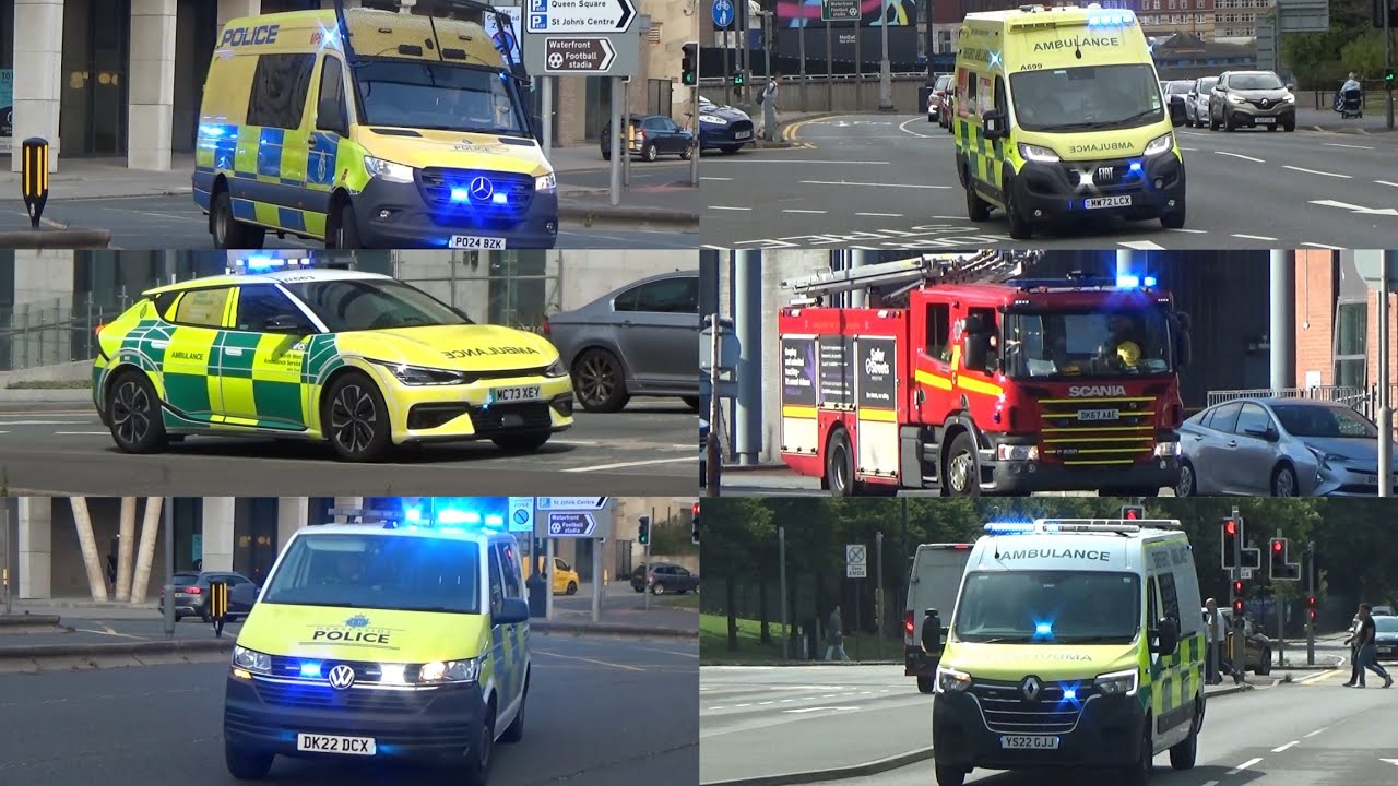 [LIVERPOOL] Compilation Mezzi di soccorso in emergenza a Liverpool | Police, Ambulance, Firefighter