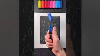 Let’s Draw Water and Fire with Satisfying Markers! 💦✨🔥 #visualart