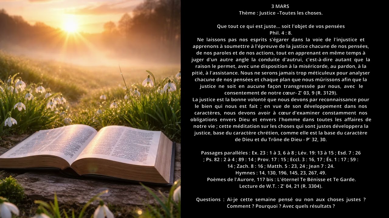 MANNE CÉLESTE - 3 Mars