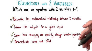 Equations With Two Variables - College Algebra