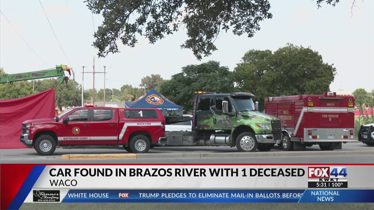 Woman found dead in vehicle submerged in Brazos River - YouTube