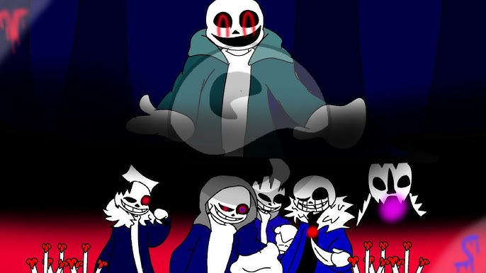 Glitched/Algophobia Trio //(VHS!Sans x Last Breath Sans x Wiki