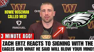 🚨YOU WON'T BELIEVE WHAT ZACH ERTZ SAID ABOUT SIGN WITH THE EAGLES! PHILADELPHIA EAGLESNEW TODAY