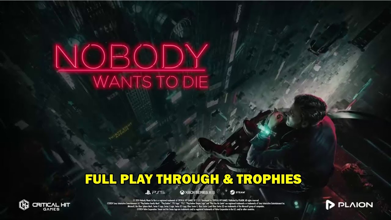 Nobody wants to die full playthrough - All story & trophies in one - All 3 good & bad endings