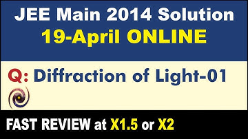 JEE Main 2014 Physics Solutions | Diffraction of Light-01