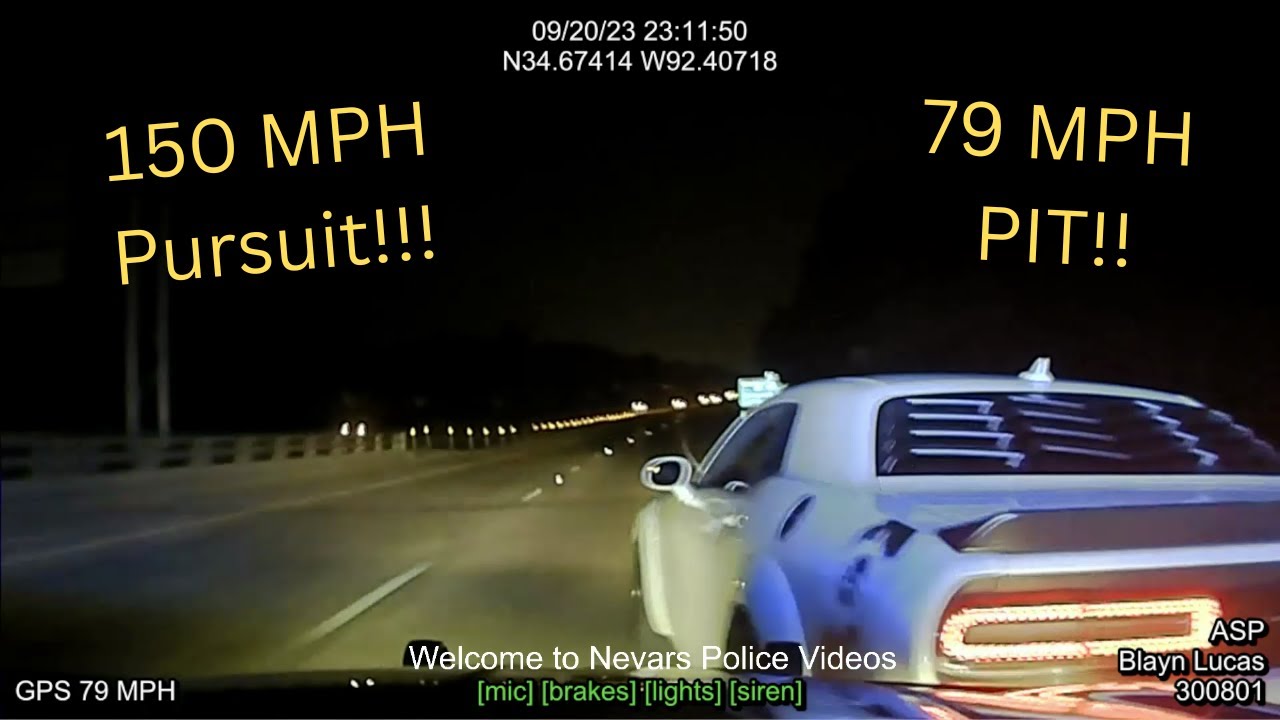 Intense Dash Cam Encounter Arkansas State Police vs Challenger YouTube