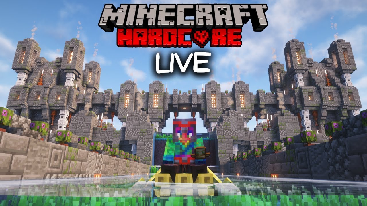 Building a Cozy Raised Lake In Hardcore Minecraft - YouTube