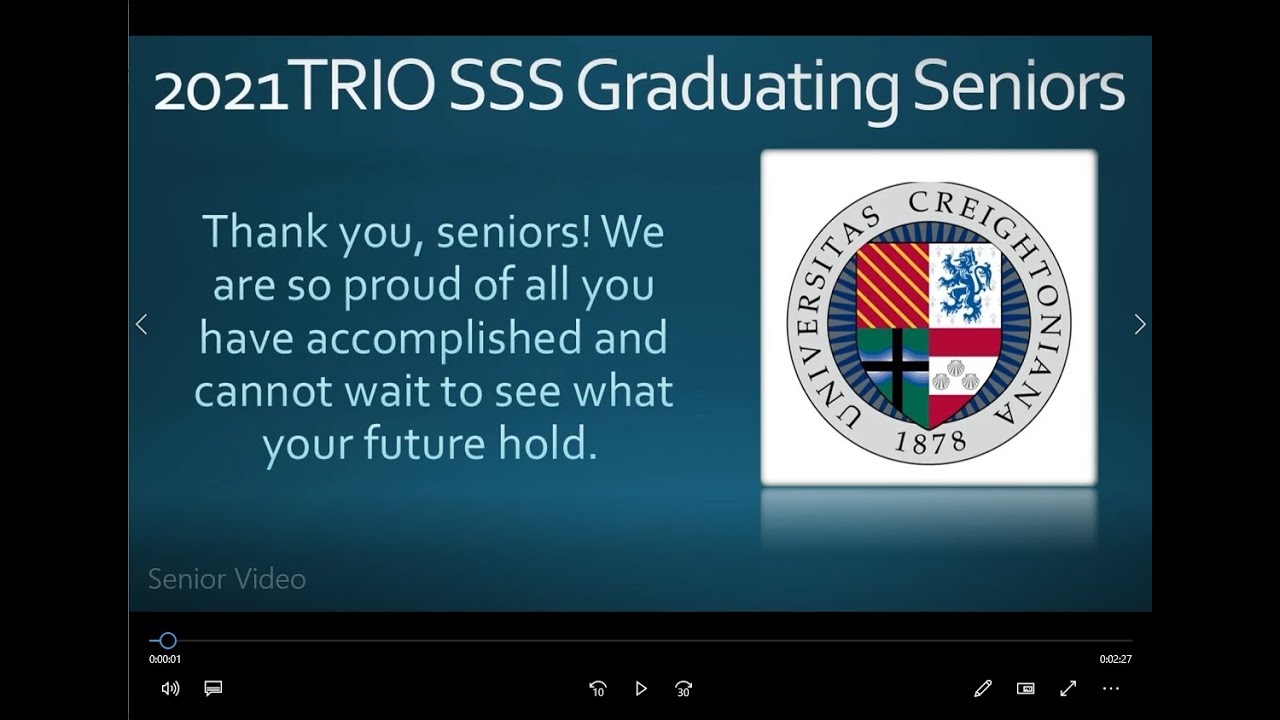 TRIO SSS Week of Recognition: Senior Awards & Class of 2021 - YouTube