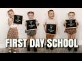 Triplets First Day of PreSchool! 4 Kids at Same School! Back to School 2021