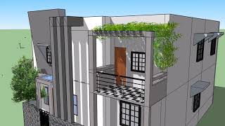 Rough draft of front elevation