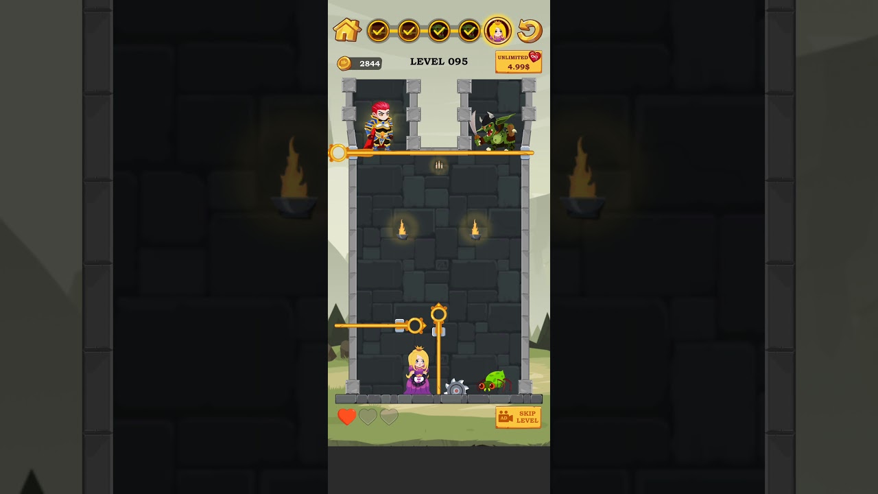 Hero Rescue Level 95-96 Android  gameplay / walkthrough solution