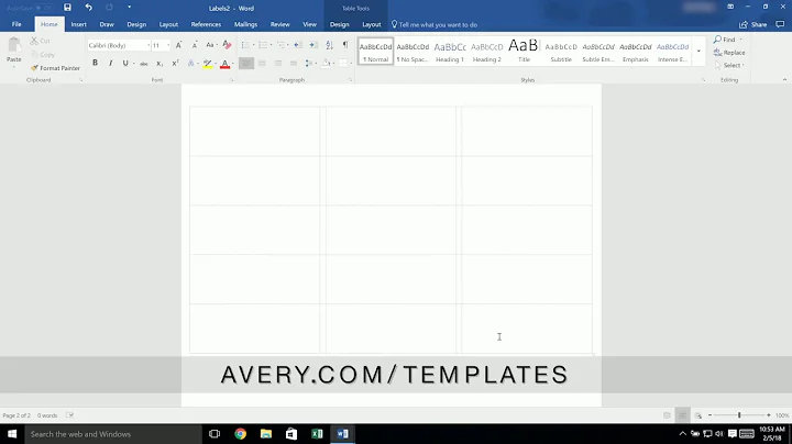 How to Add a Page to a Built-In Avery® Template in Microsoft® Word®