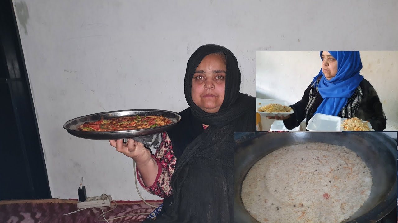 ولاگ ما _خیرات قابلی پلو از طرف یک خواهر ما برای نیازمندان _و پختن پیتزای خوشمزه دست پخت صدیقه جان🍕