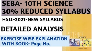 HSLC NEW 30% REDUCED SYLLABUS| |SCIENCE REDUCED SYLLABUS DETAILED ANALYSIS FOR HSLC EXAM 2021|