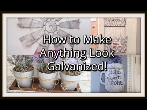 HOW TO MAKE GALVANIZED DECOR// FARMHOUSE STYLE DECOR