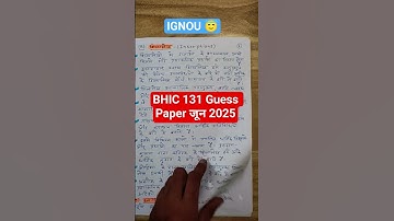 IGNOU BHIC 131 Guess Paper June 2025 Important Questions Answers #ignou History of India #exam