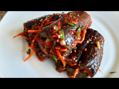 КВАШЕНЫЕ БАКЛАЖАНЫ ПО КОРЕЙСКИ!ПРИГОТОВЬТЕ СРАЗУ МНОГО ,Т.К ИХ ВСЕГДА МАЛО 가지소박이 ,가지김치