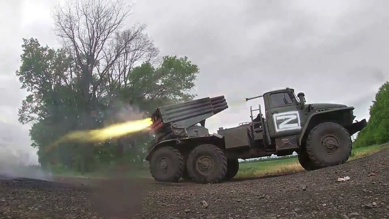 Как русские обстреливают Харьков, Дергачи, Пятихатки с РСЗО «Град» со стороны Казачьей Лопани