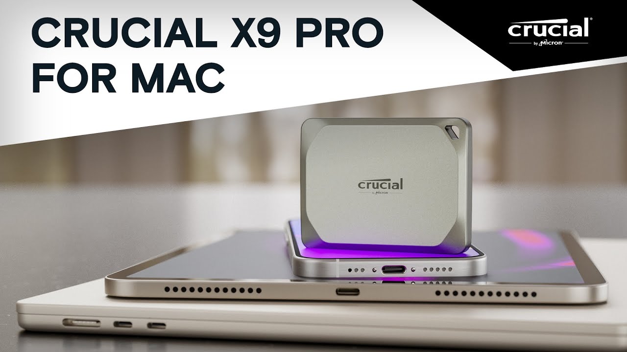 Crucial X9 Pro 1TB Portable SSD - Up to 1050MB/s Read and Write - Water and  dust Resistant, PC and Mac, with Mylio Photos+ Offer - USB 3.2 External