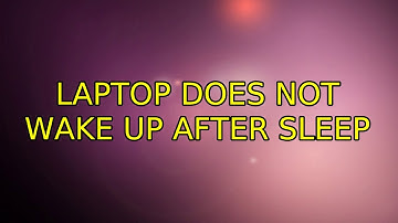Ubuntu: Laptop does not wake up after sleep