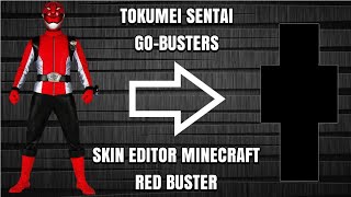 Skin Minecraft Super Sentai - Tokumei Sentai Go-Busters - Red Buster