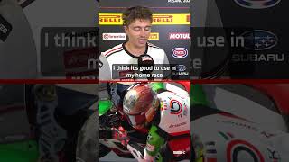 A helmet inspired by music, passion and Italian culture 🌙 🎵| 2026 #EmiliaRomagnaWorldSBK 🇮🇹