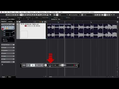 How to find the BPM of song in Cubase