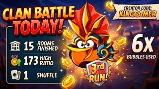 Angry birds 2 Clan Battle today (12 Sep 2026) (6 bubbles used) (15 Rooms Finished) (173 High Ratio) screenshot 3