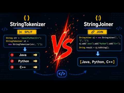 StringTokenizer & StringJoiner in Java 🔥 | Full Tutorial with Code