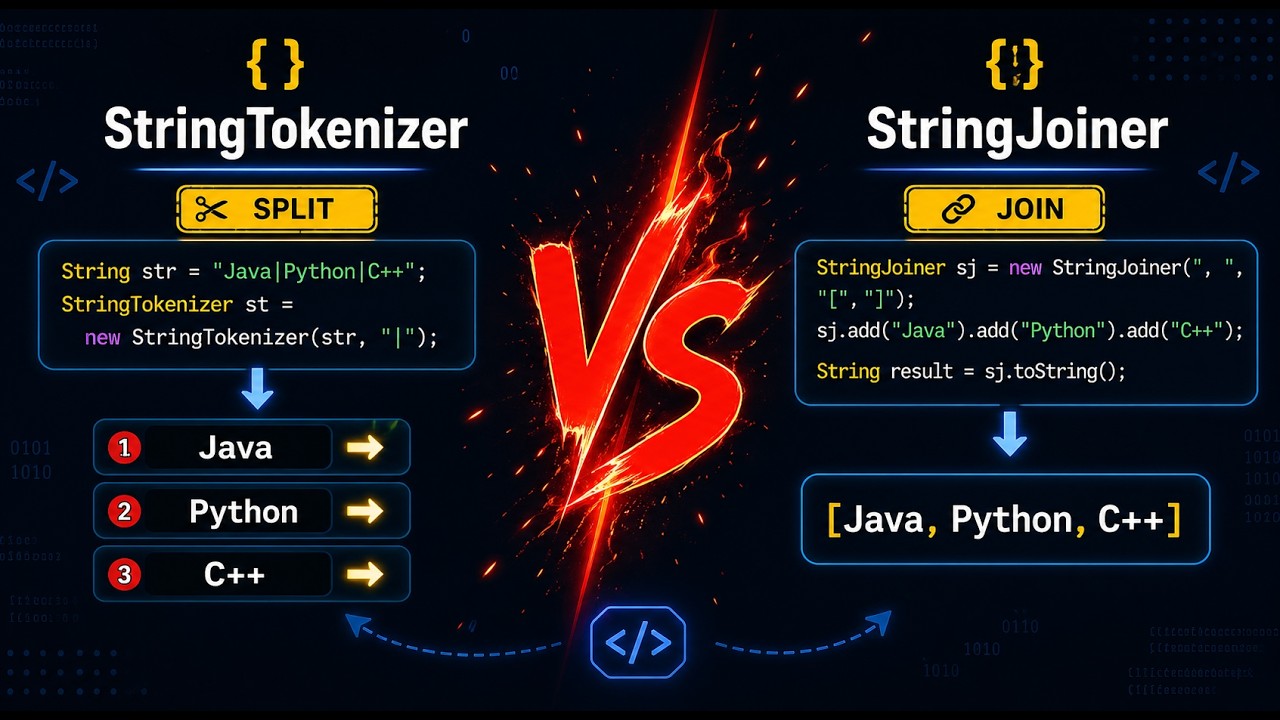 StringTokenizer & StringJoiner in Java 🔥 | Full Tutorial with Code ...