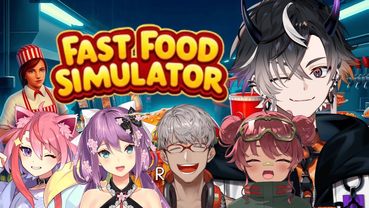 【Fast Food Simulator】店、まわしちゃいますか。w/アルランディスさん・桜凛月さん・日向まるさん・宙星ぱるさん【鬼ヶ谷テン/ネオポルテ】