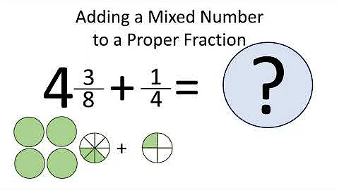 Adding a mixed number to a proper fraction step by step
