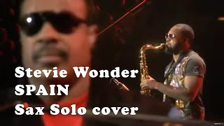 Stevie Wonder - Spain(Live London 2008) Sax Solo, Guitar cover