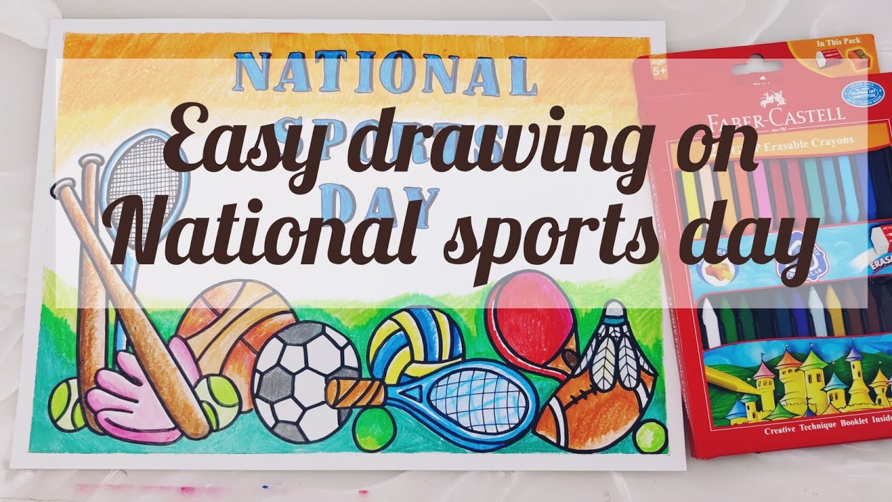 National sports day drawing /National sports day poster drawing ...